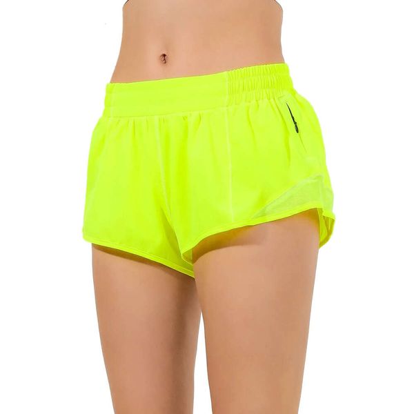 Damen Yoga-Shorts mit hoher Taille, Fitnessstudio, Fiess Trainingsstrumpfhose, kurz, für Mädchen, zum Laufen, elastische Hose, Sportbekleidung, Taschen LL098