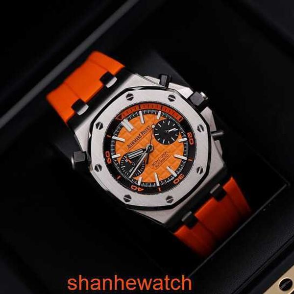 Famoso orologio da polso AP Royal Oak Offshore 26703ST Orologio sportivo da uomo Acciaio di precisione Arancione Meccanico automatico Orologio da lavoro svizzero famoso in tutto il mondo