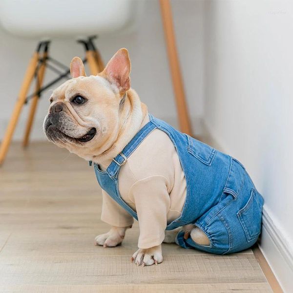 Hundebekleidung Winterkleidung für kleine mittelgroße Hunde Welpenkostüm Denim Haustierkleidung Mantel Jeans Mops Ropa Perro