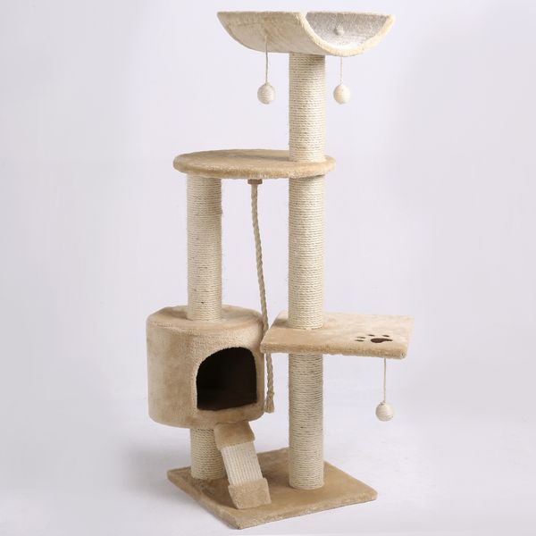 Rack de escalada para gatos, direto da fábrica, ninho para gatos, árvore integrada, torre grande, rede de captura de gatos, suporte para gatos vermelhos