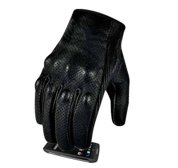 Novas luvas de moto premium couro de cabra dedo cheio touchscreen luva da motocicleta motor esportes engrenagem motocross para homem proteger5982662