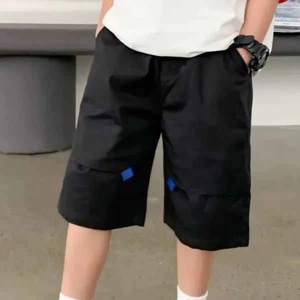 Shorts masculinos cinto de couro harajuku calças cargo roupas infantis ins moda verão tendência casual