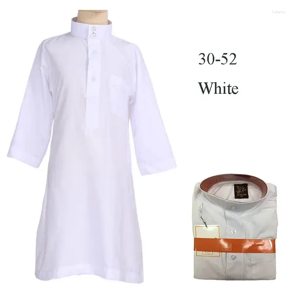 Ethnische Kleidung, muslimische Kinder, Ramadan-Kleid, Naher Osten, Eid, arabische Kinder, Gebetsmantel, Jubba Thobe, Türkei, Jungen, weißer Kaftan, islamisches Dubai