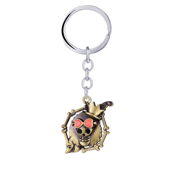 Keeychain anime One Piece Luffy Ace Law Edward Newgate Zoro Sanji Nami Robin Chopper Sir Crocodile Brook Car Key Rings Figura giocattolo giocattolo