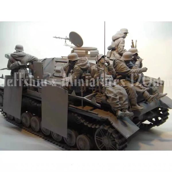 Kit modello in resina 1/16 GK tema militare 6 persone senza serbatoio non assemblato e non verniciato 497C 240328