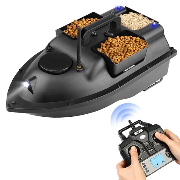 Ferramentas V18 GPS 500M Controle remoto RC Isca de pesca Barco Auto Cruzeiro Controle 2kg Carregando 3 Hoppers RC Nesting Boat With Fish Finder Toys