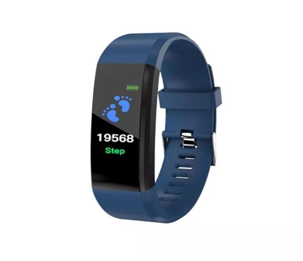 Braccialetti per bit con frequenza cardiaca 115plus Smartwatch Smart Band 115 Plus TFT Bracciale per orologio con schermo a colori 115 Plus2274152