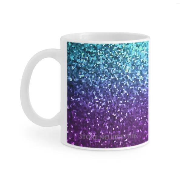 Canecas Gráfico Mosaico Sparkley Textura G198 Caneca Branca Xícara de Chá Café Amigos Presente de Aniversário Glitter Sparkle Trendy Glamour