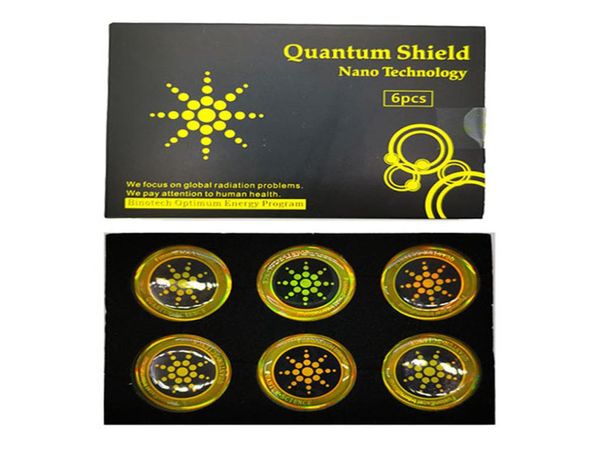 Quantum Shield Anti Radiação Adesivos Energia Antieletromagnética Onda Celular Anti Radiação Gadgets Pacote de 6 unidades Prata e Ouro 7314705