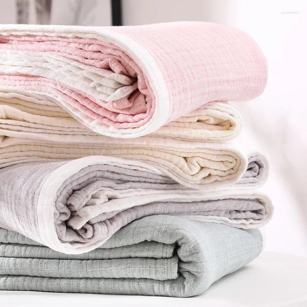 Decken Förderung Japanische Gaze Handtuch Quilt Sechs Schichten Baumwolle Klimaanlage Decke Sofa Büro Bett Dünne Sommer Nickerchen