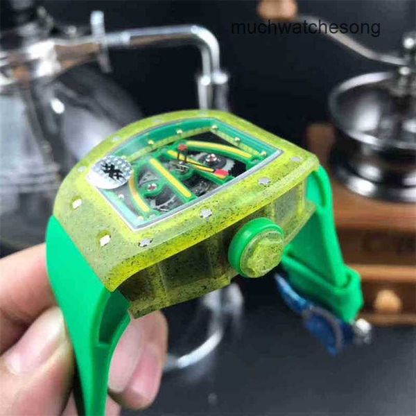 Schweizer Luxusuhren für Herren Richadmills Automatikuhren Fiber Green Tape Watch Herrenuhr Designer Wasserdichte Armbanduhren Hohe Qualität