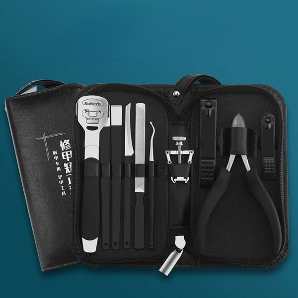 2024 set di manicure Set di pedicure Strumenti per unghie per unghie Strumenti in acciaio inossidabile per unghie professionale Custodia da viaggio per taglio KittStainless Acciaio