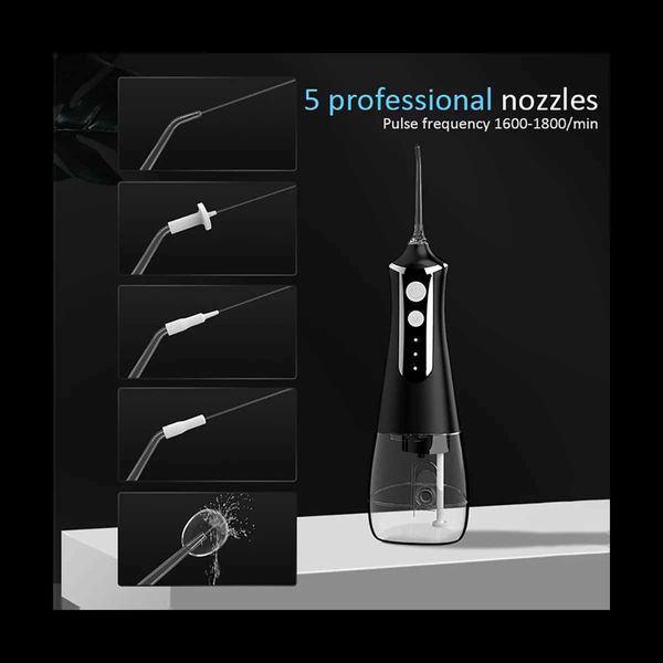 Irrigatori orali dentali dentali denti filettati per la pulizia della pulizia orale 5 Mozzle 3 modalità USB Ricarica B Y240318