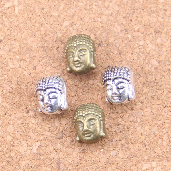 Encantos 55 pcs antigo sier bronze banhado buda cabeça pingente diy colar pulseira pulseira descobertas 11x9x7mm gota entrega jóias compo dhkf6