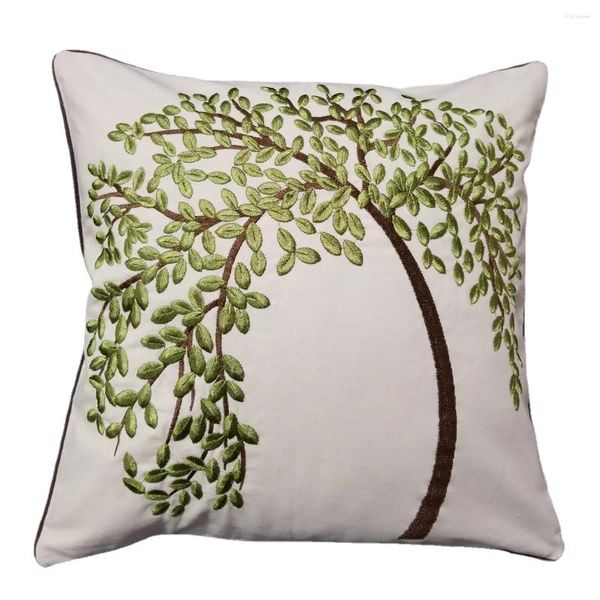 Travesseiro Colorful Planta Árvore Padrão Capa 45x45 Capas Simples Decorativas de Algodão Sofá Cama Decoração de Casa