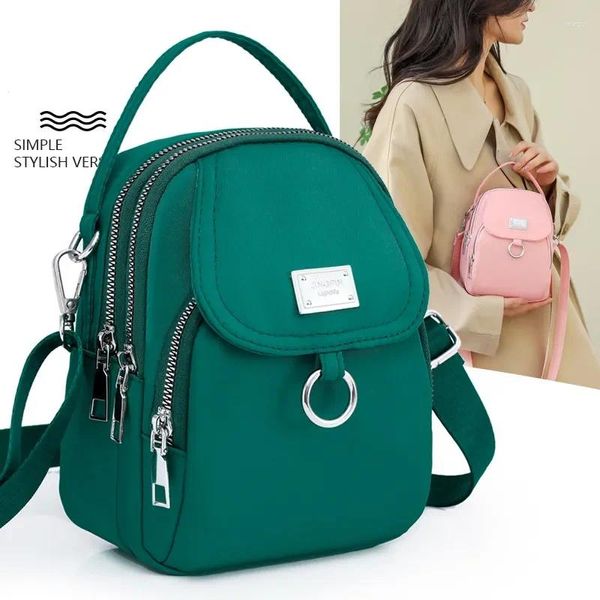 Cordão moda 3 camadas feminina pequena bolsa de alta qualidade tecido durável bolsa ombro feminino estilo bonito meninas adorável mini