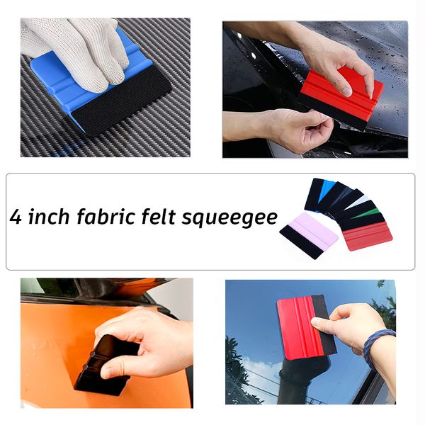 Tofar 10pack vinil squeegee com tampão de feltro de tecido Wrap Wrap Tingting filme de instalação da ferramenta Janela de espátula adesivos de adesivos