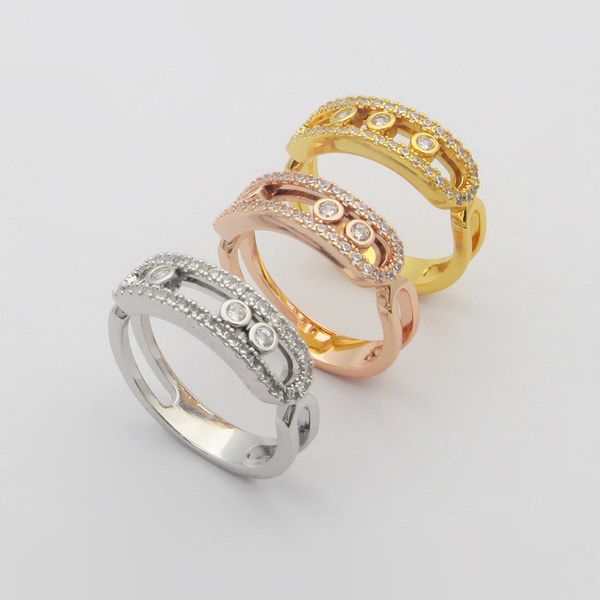 Ring Designer-Ring Schmuck Markenringe für Frauen Alphabet-gravierter Liebesring mit Kristall für Frau Ring mit drei Diamanten Männer für Frauen Frauen Geschenk Verlobung