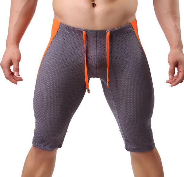 Men039s Şort Erkek Menh Nefes Alabilir Elastik Sıkı Naylon Erkekler Cueca Sıska Takılı Egzersiz Kısa Pantolon Pouch5189597