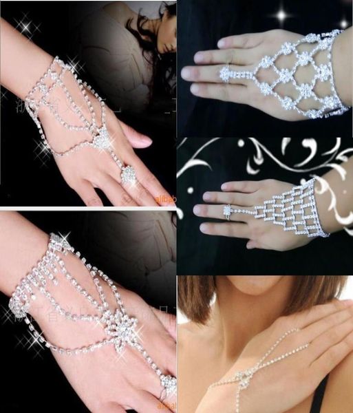 2020 barato moda nupcial casamento pulseiras artificiais cristal strass jóias escravo pulseira pulseira arnês manguito pulseiras 1787805