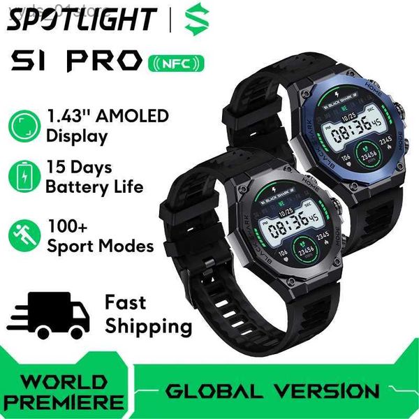 Armbanduhren Black Shark S1 Pro Global Intelligent Edition 1,43-Zoll-AMOLED-Bildschirm + Sportmodus, Schlafüberwachung, Intelligenz L240402