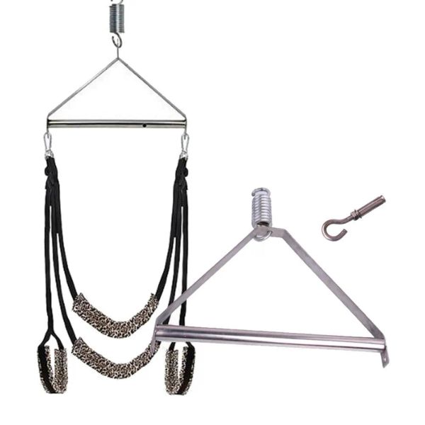 Itens fortes aço inoxidável Tripé Sexy Swing Hanger com Springs Hooks Casal Game Aumente a qualidade dos seus brinquedos de vida