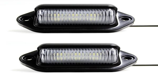 Luz led para etiqueta de placa de carro, 12v, luzes marcadoras laterais ou lâmpada de passo de porta de cortesia de conveniência2803793