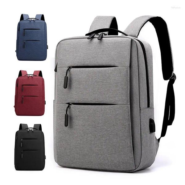 Rucksack AFKOMST Unisex USB-Laderucksack, langlebig und verschleißfest, 15,6 Zoll, lässige Geschäftsreise-Laptoptasche mit zwei Schultergurten