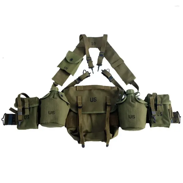 Sırt çantası M1956 EKİPMAN uzun kese taktik çantası ABD Ordusu Kore Savaşı spor dişli mini su ısıtıcısı kemeri