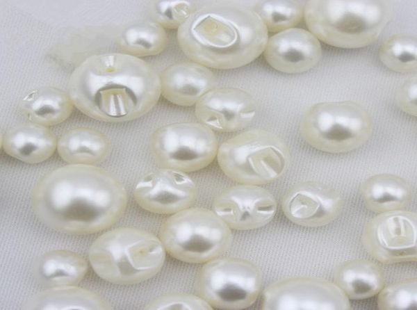 89101112151820212530mm bottoni con gambo imitazione perla rotonda per camicie vestiti fatti a mano confezione regalo artigianale fai da te scrapbook favo5740310