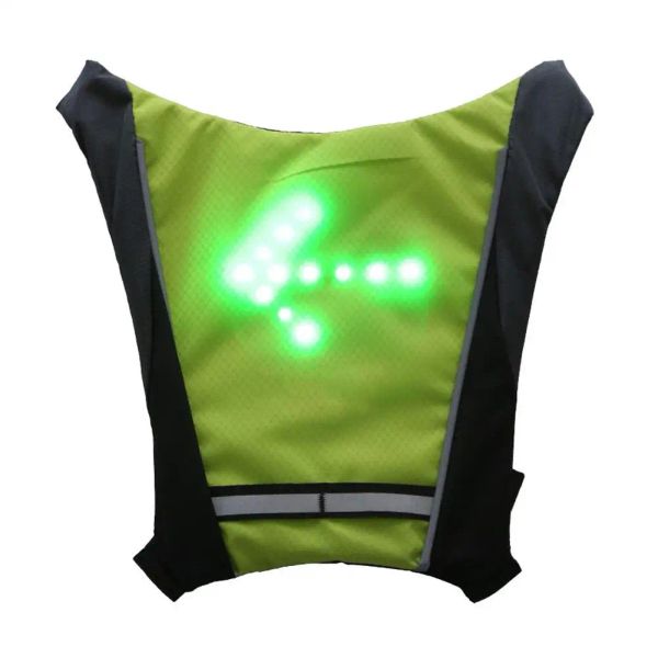 Taschen LED LED Wireless Radfahren Weste 20L MTB Bike Beutel Sicherheit LED Blinker Leuchtweste Bicycle Reflektierende Warnweste