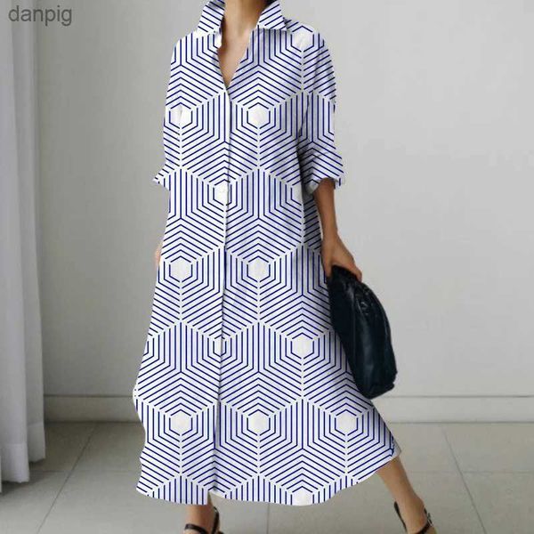 Vestidos sexy urbanos 2023 camisa de decote em vil de moda feminina nova palha de lapéu de lapela de lapela PRIMEL