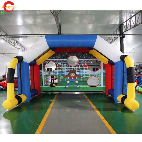 4.5x4.5x3mH (15x15x10ft) Con ventilatore Spedizione aerea gratuita Attività all'aperto Gonfiabile Calcio Calcio Tiro Carnevale Noleggio Giochi sportivi Giocattoli per eventi all'aperto