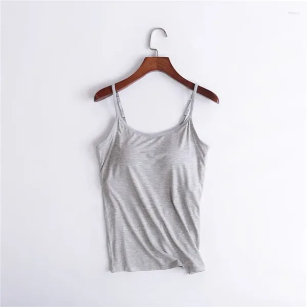 Camisoles Tanks Frauen Gepolsterte Weiche Casual Bh Tank Top Cami Weste Weibliche Leibchen Sommer Atmungsaktive Tops Camisetas De Mujer Crop