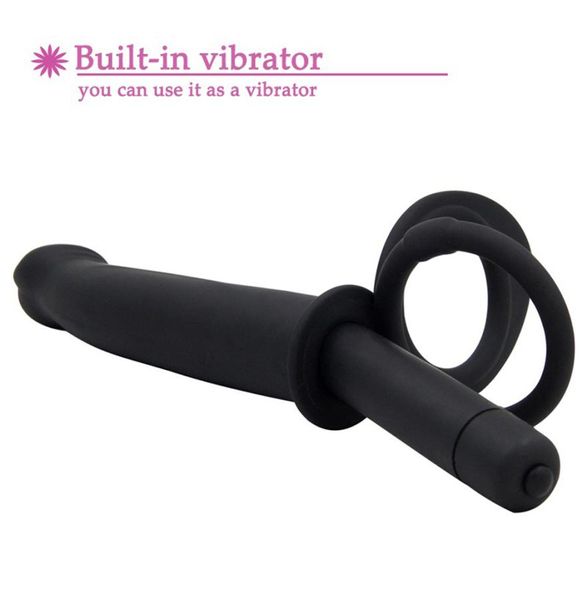 Strapon Dildo Vibratör Vibratör Seks Oyuncaklar Erkekler İçin Çift Anal Boncuk Fişi Prostat Masajı Çift Penetrasyon SH1907309599001