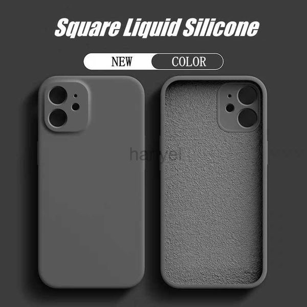 Capas de telefone celular Original Square Liquid Silicone Case para iPhone 14 13 11 12 Pro Max Mini XR XS 6 7 8 SE Plus 15 Proteção 2442