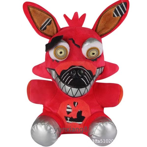 Freddie 1-10 Gioco di cartoni animati Peluche Personaggio dei cartoni animati Cinque notti Regalo per bambini Bambola di peluche Orso bruno-18-25 cm