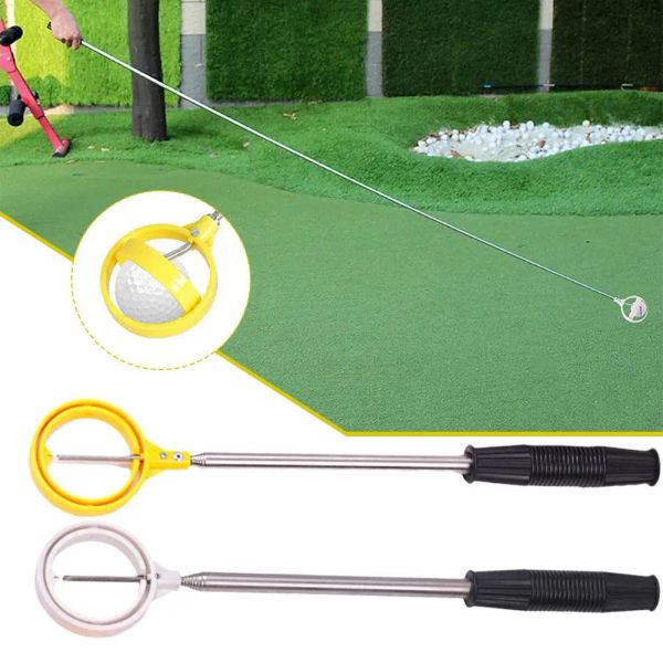 AIDS Golfball Retriever 8 Abschnitte Edelstahl Teleskop Golfball Picker Pick -up Grabber -Werkzeug für Wassergolf -Training Aid l9y0