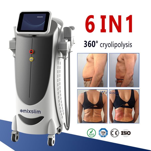6 tazze Cryo Fat Freeze perdita di peso 360 Cryolipolysis Slimming Machine buona efficace rimozione della cellulite riduzione del grasso uso della clinica SPA