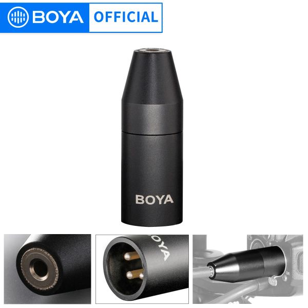 Accessoires Boya 35CXLR 3,5 mm (TRS) Minijack -Mikrofonadapter an 3Pin XLR Männlicher Anschluss für Sony Camcorders Recorders Mixer