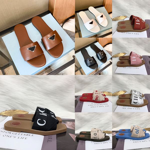 Sandálias amadeiradas para mulheres moda luxo designer slides chinelos bordados sandale letras sapatos de verão tamanho 35-41 couro senhoras mules