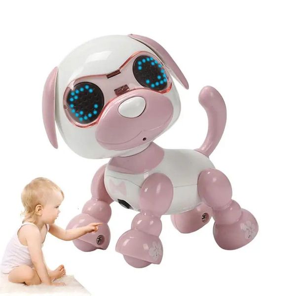 Robot Pet Dog Talk Giocattolo Interattivo Intelligente Cucciolo Intelligente Elettronico LED Occhio Registrazione del suono Canto Sonno Regalo per bambini 240321