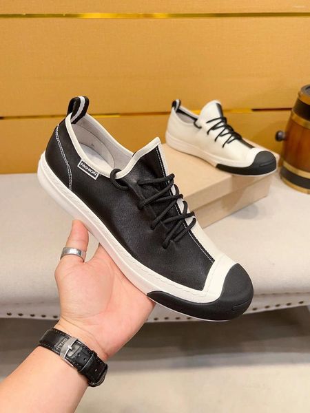 Scarpe casual Italia Scarpe da ginnastica classiche stringate sportive in vera pelle di qualità europea da uomo da corsa