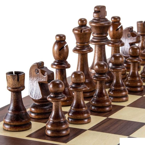 Jogos de Xadrez 32 Pieses Torneio Padrão de Madeira Staunton Wood Chessmen 8Cm King Heightchess Pieces Only No Board 231031 Drop Delivery Dhbun