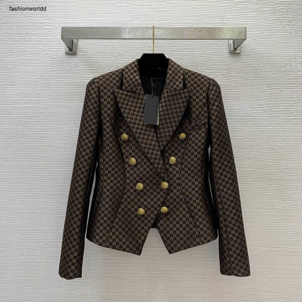 Marca terno feminino ternos casaco designer moda feminina jantar jaqueta blazer labirinto alfabético jacquard casaco blazer abril 02