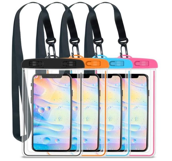 Capa impermeável universal para celular, bolsa seca para iphone xs max xs xr x 8 galaxy s9 s9p s8 note 9 htc até 65 i7582888