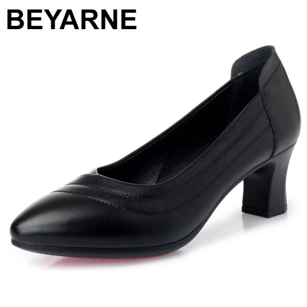 Pumps Beyarnesummer Women Office Dress Heels Lady Kätzchen nackt kurz 6 cm Frauen Ferse Damen Pumps Schuhe Elegante Pumpe Schwarz Beige spitz