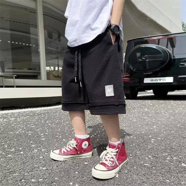 Pantaloncini da uomo Pantaloni sportivi occidentalizzati da ragazzo Capris Moda per bambini Estate Cotone lavorato a maglia centrale