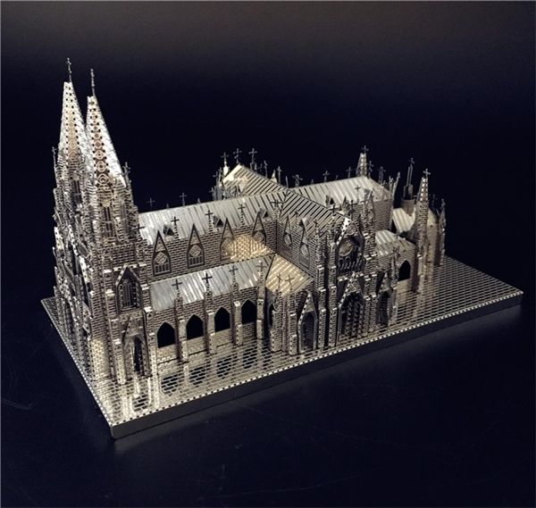 ММЗ МОДЕЛЬ Nanyuan 3D головоломка металлическая сборка модель собора Святого Патрика039s наборы моделей DIY 3D лазерная резка игрушка-головоломка креативные игрушки 4034831