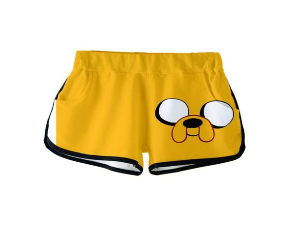 Adventure Time Finn e Jake The Dog Pantaloncini facciali Pantaloncini casual Donna Pantaloncini 3D Harajuku Pantaloni corti sexy Donna039S Abbigliamento T208920385